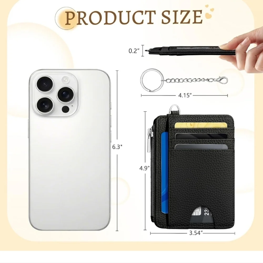 Black Card Organizer with ID Window